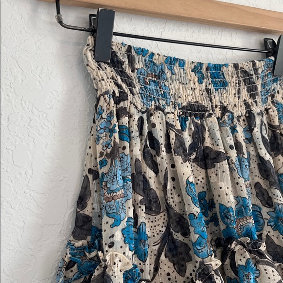 Misa Blue Floral Mini Skirt - Picture 3 of 8